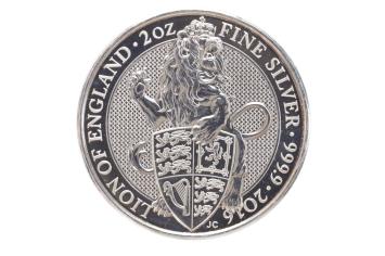 Queens Beast Lion of England 2016 2 ounce silver Verenigd Koninkrijk