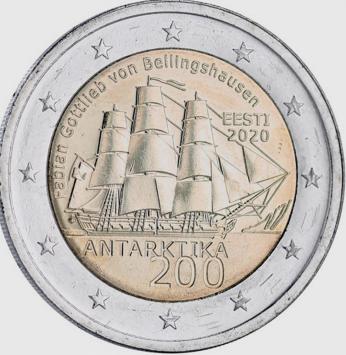 Estland 2 euro 2020 Antarctica UNC