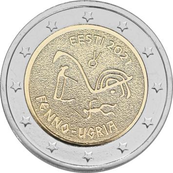 Estland 2 euro 2021 Oegrische Volkeren UNC
