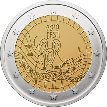 Estland 2 euro 2019 Song festival UNC