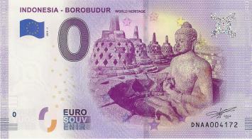 0 Euro biljet Indonesia 2019 - Borobudur