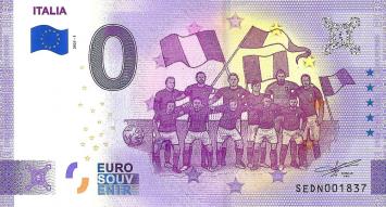 0 Euro biljet Italië 2021 - Italia Campioni I ANNIVERSARY