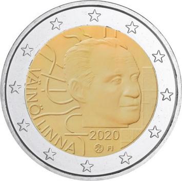 Finland 2 euro 2020 Vaino Linna UNC