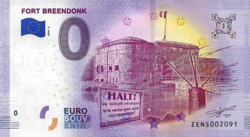 0 Euro biljet België 2020 - Fort Breendonk