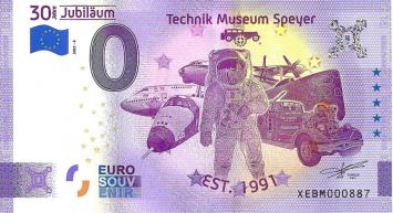 0 Euro biljet Duitsland 2021 - Technik Museum Speyer 30 jahre jubilaum
