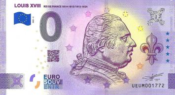 0 Euro biljet Frankrijk 2021 - Roi de France Louis XVIII