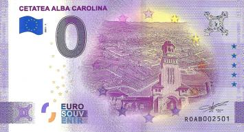 0 Euro biljet Roemenië 2021 - Cetatea Alba Carolina