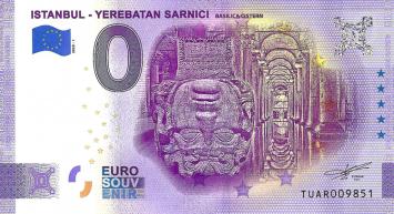 0 Euro biljet Turkije 2020 - Istanbul Yerebatan Sarnici