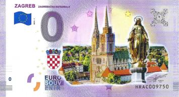 0 Euro biljet Kroatië 2019 - Zagreb KLEUR