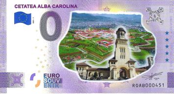 0 Euro biljet Roemenië 2021 - Cetatea Alba Carolina KLEUR
