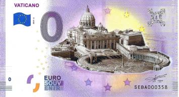 0 Euro biljet Vaticaan 2019 - Vaticano 2 KLEUR