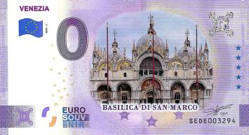 0 Euro biljet Italië 2021 - Venezia KLEUR