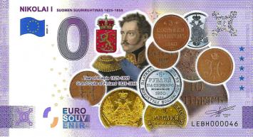 0 Euro biljet Finland 2020 - Nikolai I KLEUR