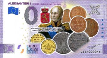 0 Euro biljet Finland 2020 - Aleksanteri I KLEUR