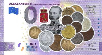 0 Euro biljet Finland 2020 - Aleksanteri II KLEUR