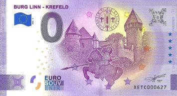 0 Euro biljet Duitsland 2021 - Burg Linn Krefeld