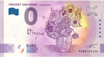 0 Euro biljet Nederland 2022 - Van Gogh Zonnebloemen LIMITED EDITION FIP#63