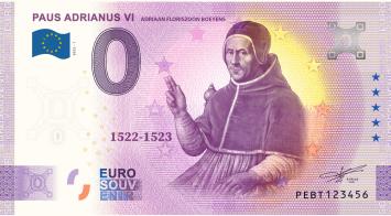 0 Euro biljet Nederland 2022 - Paus Adrianus VI LIMITED EDITION FIP#66