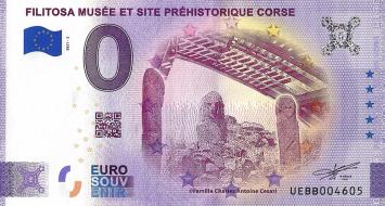0 Euro biljet Frankrijk 2021 -Filitosa Museé et Site Préhistorique Corse ANNIVERSARY