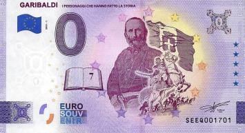 0 Euro biljet Italië 2023 - Garibaldi