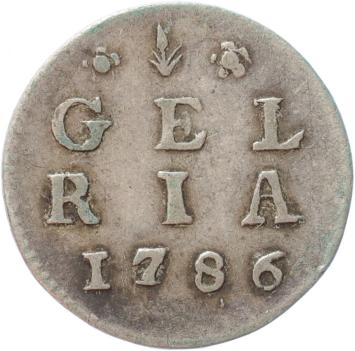 Gelderland Dubbele stuiver 1786