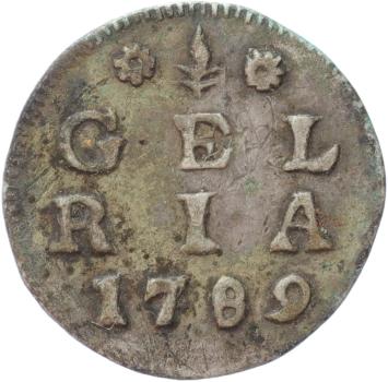 Gelderland Dubbele stuiver 1789