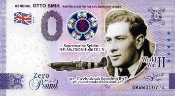 0 Pound biljet Engeland 2023 - General Otto Smik KLEUR