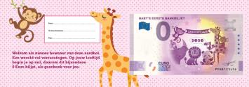 0 Euro biljet Nederland 2020 - Baby's eerste bankbiljet in cadeauverpakking meisje