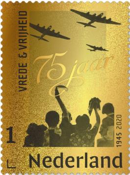 Nederland Gouden postzegel 75 jaar Vrede en Vrijheid 2020