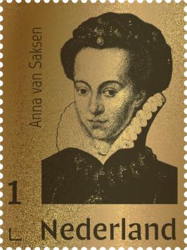 Nederland Gouden postzegel Prinses Anna van Saksen 2021