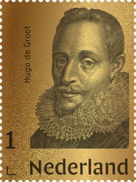 Nederland Gouden postzegel Hugo de Groot 2021