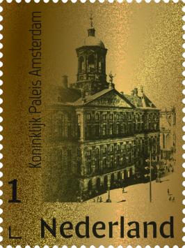 Nederland Gouden postzegel Koninklijk Paleis Amsterdam 2021