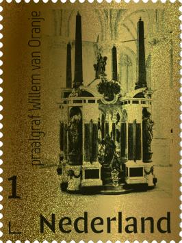 Nederland Gouden postzegel Praalgraf Willem van Oranje 2021
