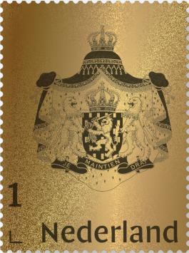 Nederland Gouden postzegel Wapen van Nederland 2020
