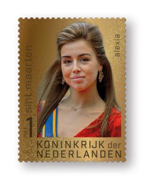 Sint Maarten Gouden postzegel Alexia 2025