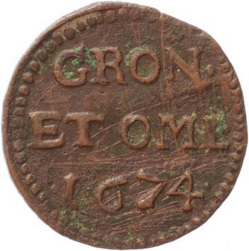 Groningen provincie Duit 1674