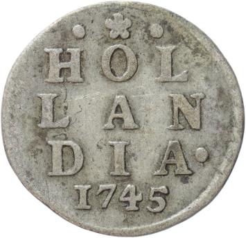 Holland Dubbele wapenstuiver 1745