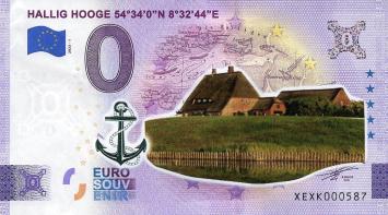 0 Euro biljet Duitsland 2023 - Hallig Hooge KLEUR