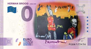 0 Euro biljet Nederland 2021 - Herman Brood Cold Jive KLEUR