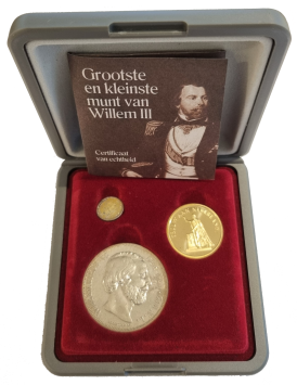 Grootste en kleinste munt van Willem III