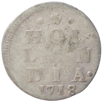 Holland Dubbele wapenstuiver 1718