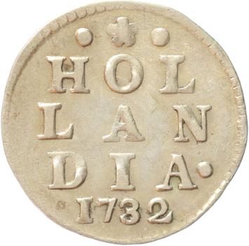 Holland Dubbele wapenstuiver 1732