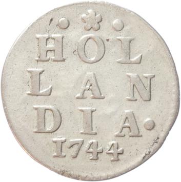 Holland Dubbele wapenstuiver 1744