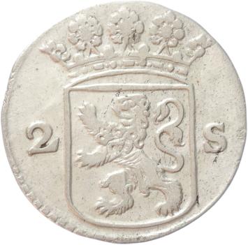 Holland Dubbele wapenstuiver 1744
