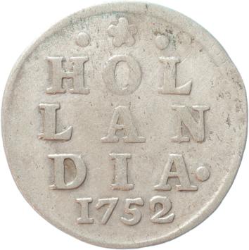 Holland Dubbele wapenstuiver 1752