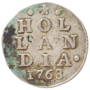 Holland Dubbele wapenstuiver 1763