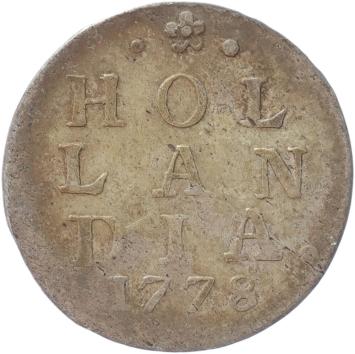 Holland Dubbele wapenstuiver 1778/71