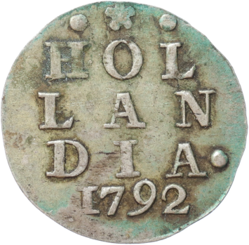 Holland Dubbele wapenstuiver 1792