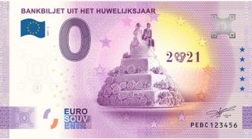 0 Euro biljet Nederland 2021 - Bankbiljet uit het huwelijksjaar