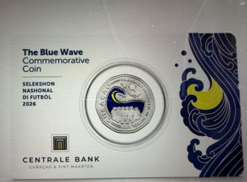 Curacao 50 Cent nikkel 2026 'The Blue Wave' UNC in coincard